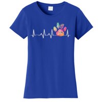 Cute Veterinarian Gift Rainbow Paw Print Heartbeat Vet Tech Gift Women's T-Shirt