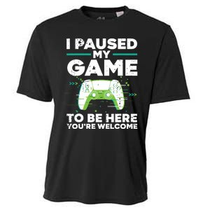 Cool Video Gamer For Men Boy Game Paused Gaming Gamers Cooling Performance Crew T-Shirt