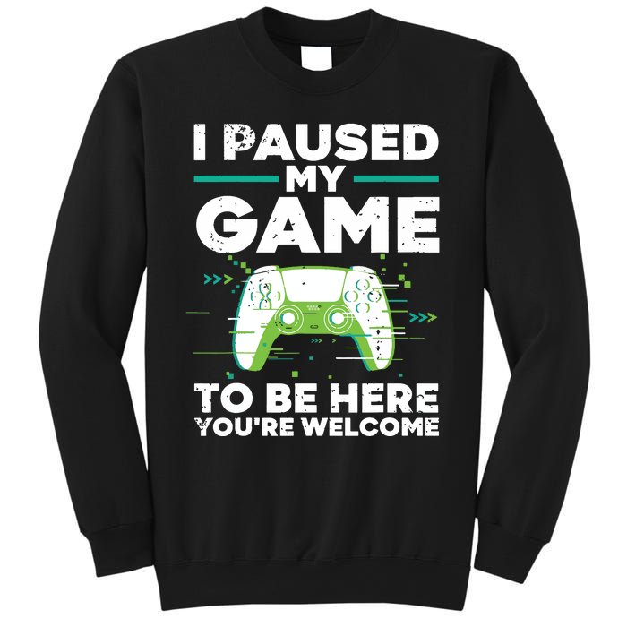 Cool Video Gamer For Men Boy Game Paused Gaming Gamers Sweatshirt