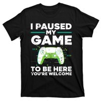 Cool Video Gamer For Men Boy Game Paused Gaming Gamers T-Shirt