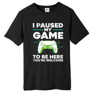 Cool Video Gamer For Men Boy Game Paused Gaming Gamers Tall Fusion ChromaSoft Performance T-Shirt