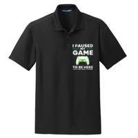 Cool Video Gamer For Men Boy Game Paused Gaming Gamers Dry Zone Grid Polo