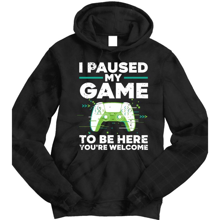 Cool Video Gamer For Men Boy Game Paused Gaming Gamers Tie Dye Hoodie