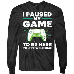 Cool Video Gamer For Men Boy Game Paused Gaming Gamers Tie-Dye Long Sleeve Shirt