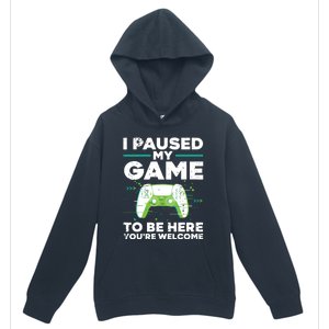 Cool Video Gamer For Men Boy Game Paused Gaming Gamers Urban Pullover Hoodie