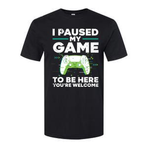 Cool Video Gamer For Men Boy Game Paused Gaming Gamers Softstyle CVC T-Shirt