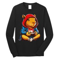 Capybara Video Games Funny Gaming Capy Teen Long Sleeve Shirt