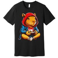 Capybara Video Games Funny Gaming Capy Teen Premium T-Shirt