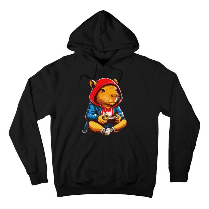 Capybara Video Games Funny Gaming Capy Teen Tall Hoodie