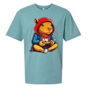 Capybara Video Games Funny Gaming Capy Teen Sueded Cloud Jersey T-Shirt