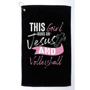 Cool Volleyball Gifts For Women Funny Teen Run On Jesus Platinum Collection Golf Towel