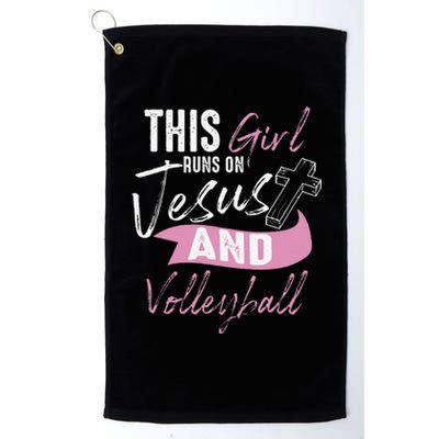 Cool Volleyball Gifts For Women Funny Teen Run On Jesus Platinum Collection Golf Towel