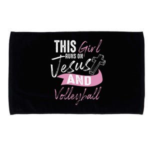 Cool Volleyball Gifts For Women Funny Teen Run On Jesus Microfiber Hand Towel