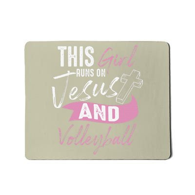 Cool Volleyball Gifts For Women Funny Teen Run On Jesus Mousepad