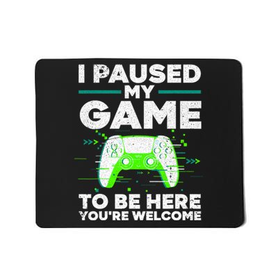 Cool Video Gamer For Men Kids Game Paused Gaming Gamers Mousepad