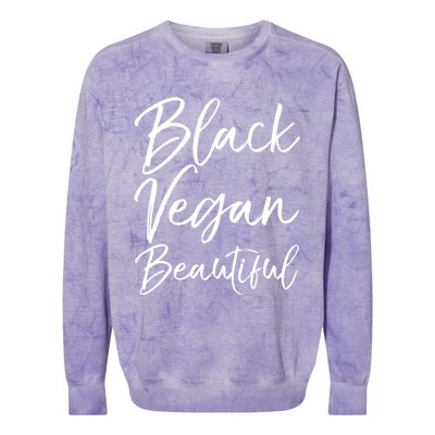 Cute Vegan Gift For Black Cute Black Vegan Beautiful Gift Colorblast Crewneck Sweatshirt