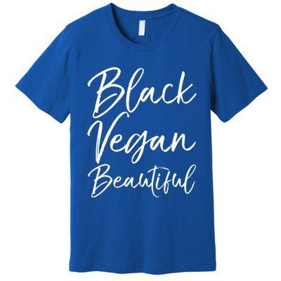 Cute Vegan Gift For Black Cute Black Vegan Beautiful Gift Premium T-Shirt