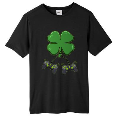 Clover Video Game Controllers St Patricks Day Tall Fusion ChromaSoft Performance T-Shirt