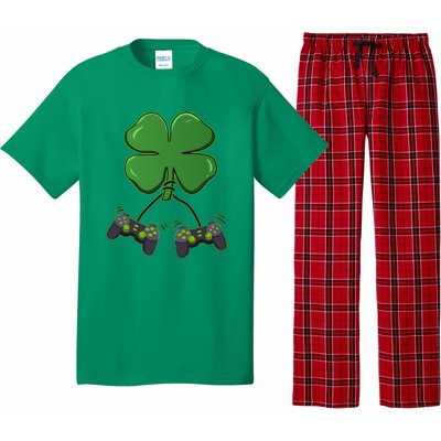 Clover Video Game Controllers St Patricks Day Pajama Set