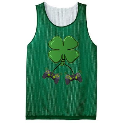 Clover Video Game Controllers St Patricks Day Mesh Reversible Basketball Jersey Tank