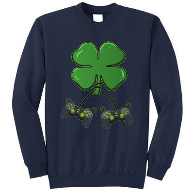 Clover Video Game Controllers St Patricks Day Tall Sweatshirt