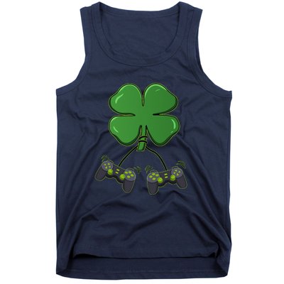 Clover Video Game Controllers St Patricks Day Tank Top