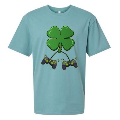 Clover Video Game Controllers St Patricks Day Sueded Cloud Jersey T-Shirt