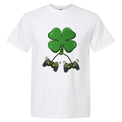 Clover Video Game Controllers St Patricks Day Garment-Dyed Heavyweight T-Shirt