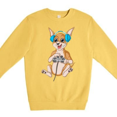 Chihuahua Video Gamer Premium Crewneck Sweatshirt