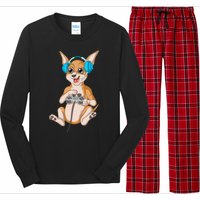 Chihuahua Video Gamer Long Sleeve Pajama Set