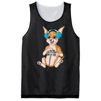 Chihuahua Video Gamer Mesh Reversible Basketball Jersey Tank