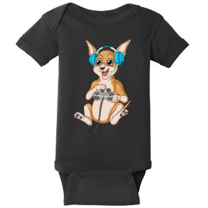 Chihuahua Video Gamer Baby Bodysuit