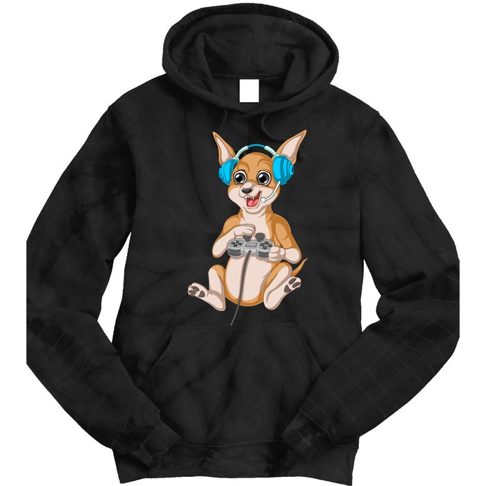 Chihuahua Video Gamer Tie Dye Hoodie