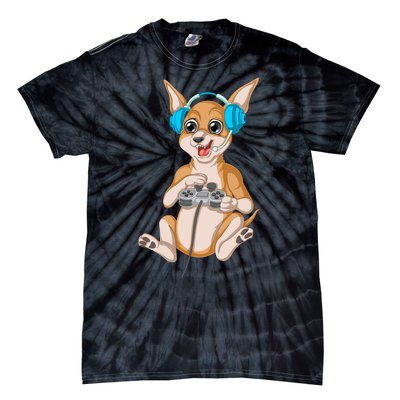 Chihuahua Video Gamer Tie-Dye T-Shirt