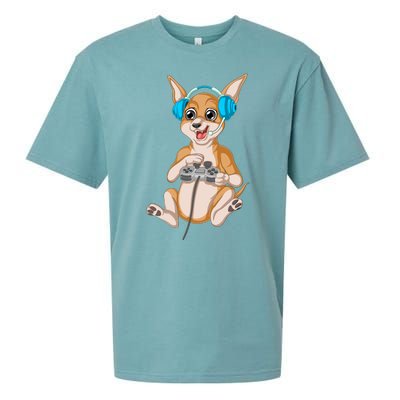 Chihuahua Video Gamer Sueded Cloud Jersey T-Shirt