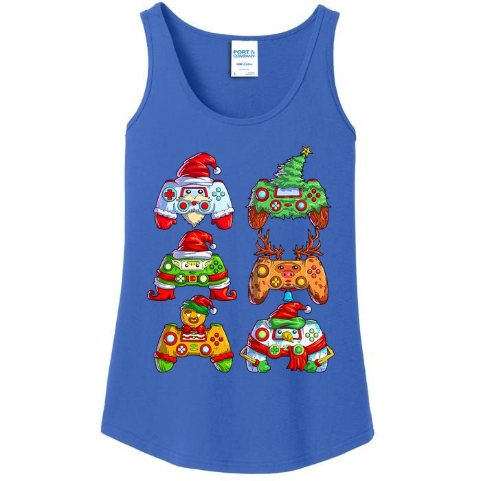 Christmas Video Game Controller Santa Hat Christmas Gamer Ladies Essential Tank