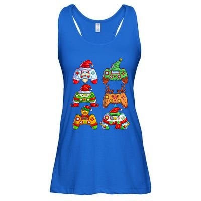 Christmas Video Game Controller Santa Hat Christmas Gamer Ladies Essential Flowy Tank