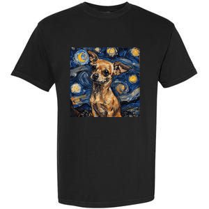 Chihuahua Van Gogh Starry Night Garment-Dyed Heavyweight T-Shirt