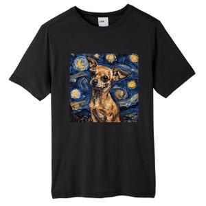 Chihuahua Van Gogh Starry Night Tall Fusion ChromaSoft Performance T-Shirt