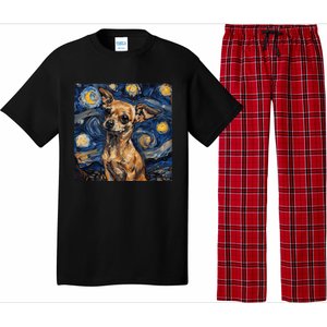 Chihuahua Van Gogh Starry Night Pajama Set