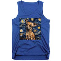 Chihuahua Van Gogh Starry Night Tank Top