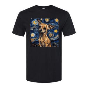 Chihuahua Van Gogh Starry Night Softstyle CVC T-Shirt