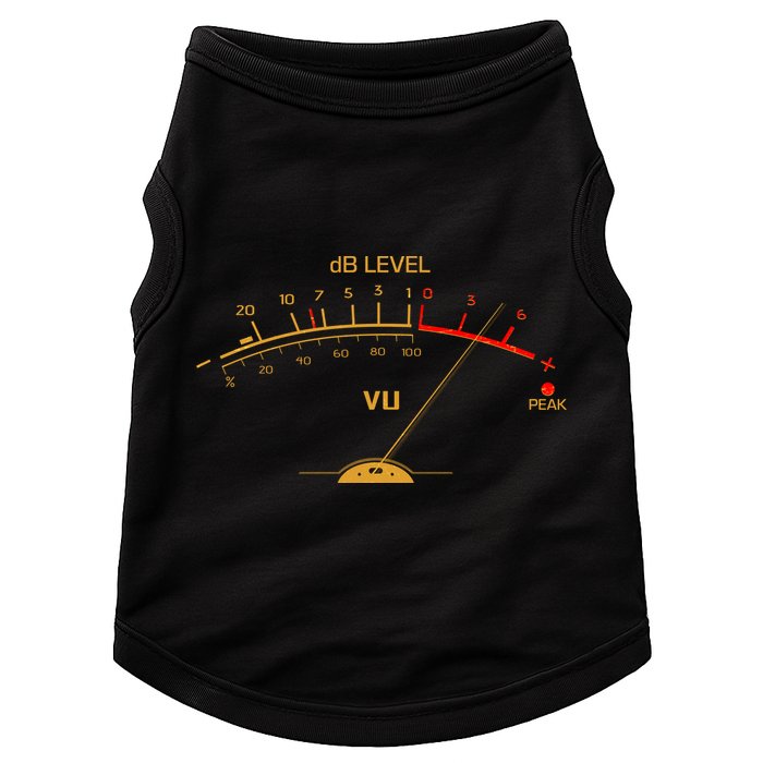 Cool Vintage Gold DB Level VU Meter Music Bass Lover Doggie Tank