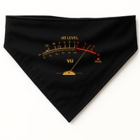 Cool Vintage Gold DB Level VU Meter Music Bass Lover USA-Made Doggie Bandana