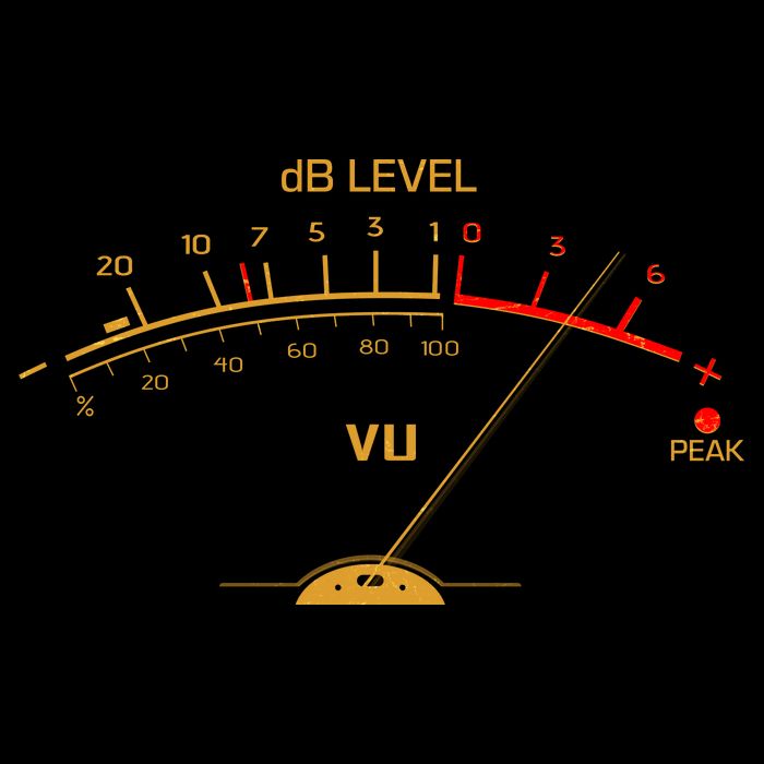 Cool Vintage Gold DB Level VU Meter Music Bass Lover USA-Made Doggie Bandana