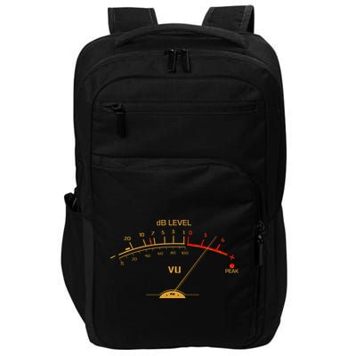 Cool Vintage Gold DB Level VU Meter Music Bass Lover Impact Tech Backpack