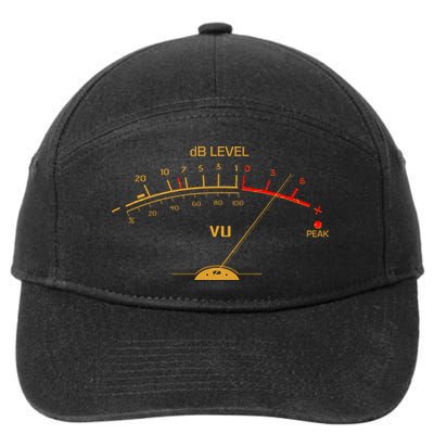 Cool Vintage Gold DB Level VU Meter Music Bass Lover 7-Panel Snapback Hat