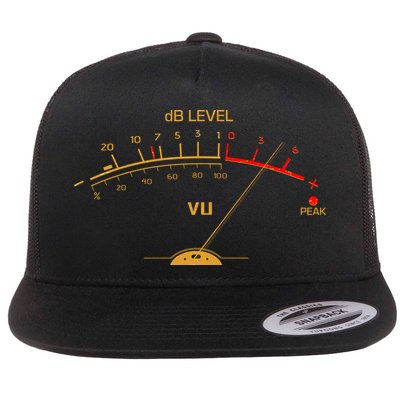 Cool Vintage Gold DB Level VU Meter Music Bass Lover Flatbill Hat