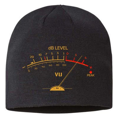 Cool Vintage Gold DB Level VU Meter Music Bass Lover Sustainable Beanie