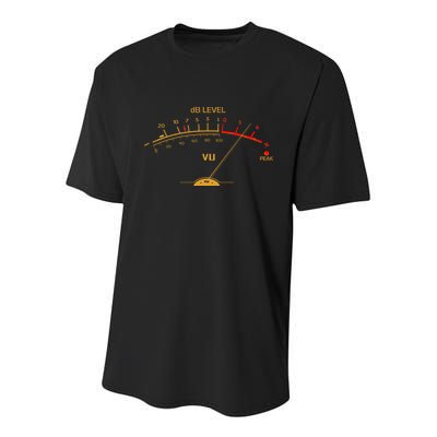 Cool Vintage Gold DB Level VU Meter Music Bass Lover Youth Performance Sprint T-Shirt